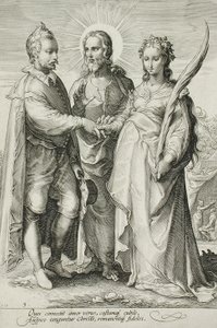 Il Matrimonio Cristiano, Tavola 3 della Trilogia del Matrimonio, c.1594 da Jan Saenredam